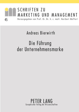 Die Führung der Unternehmensmarke