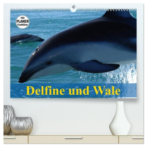 Delfine und Wale (hochwertiger Premium Wandkalender 2027 DIN A2 quer), Kunstdruck in Hochglanz