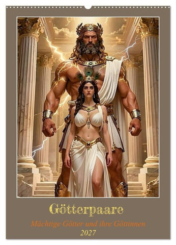Götterpaare (Wandkalender 2027 DIN A2 hoch), CALVENDO Monatskalender