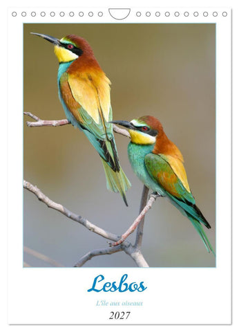 Lesbos l'île aux oiseaux (Calendrier mural 2027 DIN A4 horizontal), CALVENDO calendrier mensuel