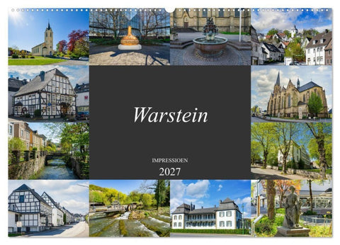 Warstein Impressionen (Wandkalender 2027 DIN A2 quer), CALVENDO Monatskalender