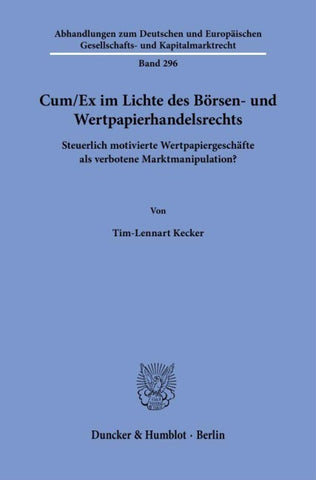 Cum-Ex im Lichte des Börsen- und Wertpapierhandelsrechts