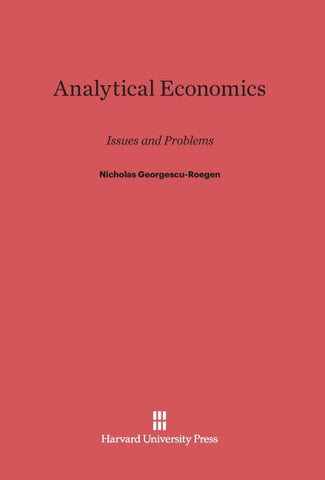 Analytical Economics