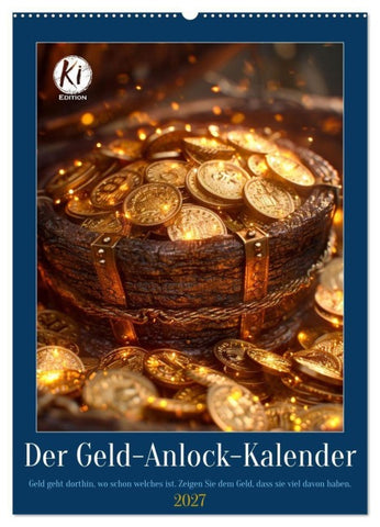 Der Geld-Anlock-Kalender (Wandkalender 2027 DIN A2 hoch), CALVENDO Monatskalender