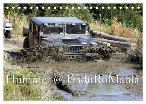 Hummer @ EnduRoMania (Tischkalender 2026 DIN A5 quer), CALVENDO Monatskalender