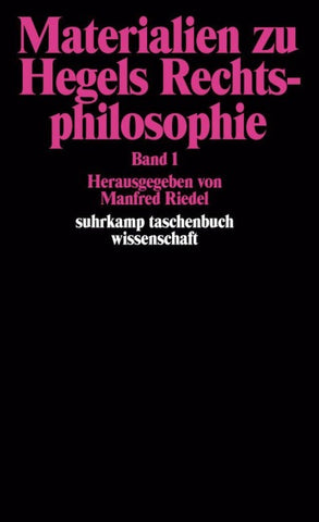 Materialien zu Hegels Rechtsphilosophie