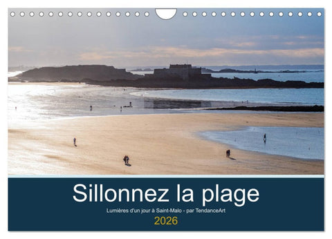 Sillonnez la plage (Calendrier mural 2026 DIN A4 vertical), CALVENDO calendrier mensuel