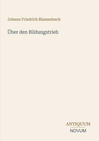 Über den Bildungstrieb