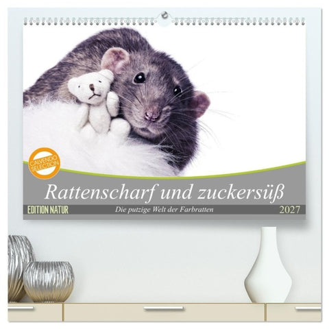 Rattenscharf und zuckersüß (hochwertiger Premium Wandkalender 2027 DIN A2 quer), Kunstdruck in Hochglanz