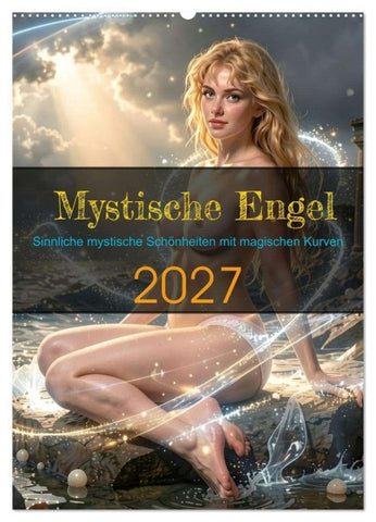 Mystische Engel (Wandkalender 2027 DIN A2 hoch), CALVENDO Monatskalender