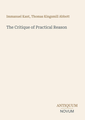 The Critique of Practical Reason