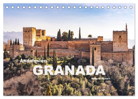 Andalusien - Granada (Tischkalender 2027 DIN A5 quer), CALVENDO Monatskalender