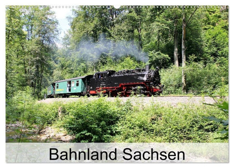 Bahnland Sachsen (Wandkalender 2027 DIN A2 quer), CALVENDO Monatskalender