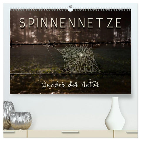 Spinnennetze - Wunder der Natur (hochwertiger Premium Wandkalender 2027 DIN A2 quer), Kunstdruck in Hochglanz