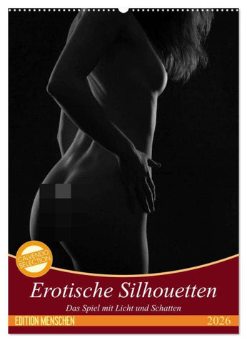 Erotische Silhouetten (Wandkalender 2026 DIN A2 hoch), CALVENDO Monatskalender