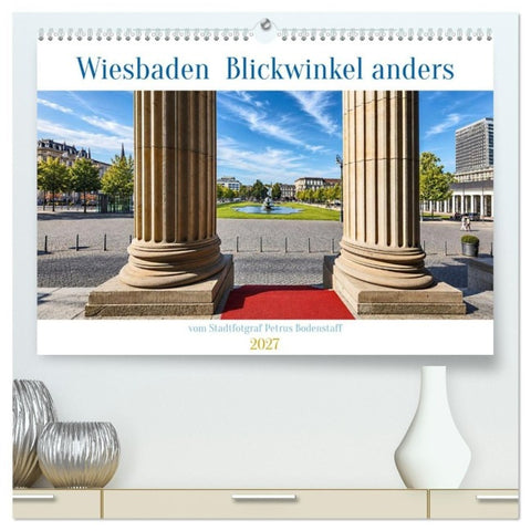 Wiesbaden Blickwinkel anders (hochwertiger Premium Wandkalender 2027 DIN A2 quer), Kunstdruck in Hochglanz