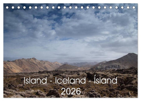 Island - Iceland - Ísland (Tischkalender 2026 DIN A5 quer), CALVENDO Monatskalender