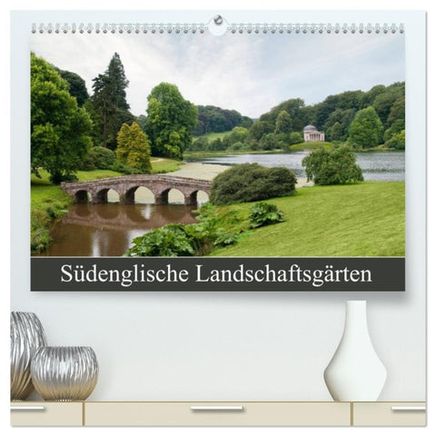 Südenglische Landschaftsgärten (hochwertiger Premium Wandkalender 2026 DIN A2 quer), Kunstdruck in Hochglanz
