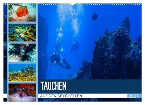 Tauchen auf den Sychellen (Wandkalender 2027 DIN A2 quer), CALVENDO Monatskalender