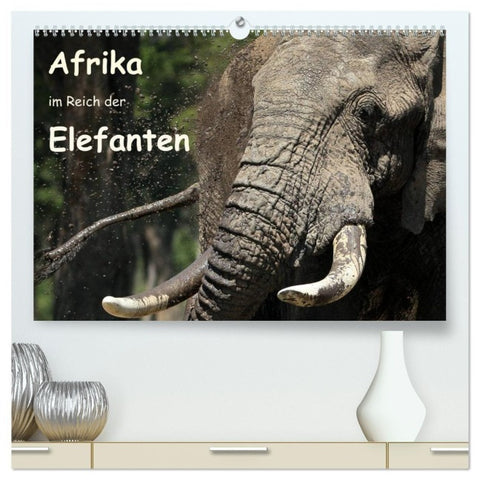 Afrika - im Reich der Elefanten (hochwertiger Premium Wandkalender 2027 DIN A2 quer), Kunstdruck in Hochglanz