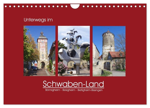 Unterwegs im Schwaben-Land (Wandkalender 2027 DIN A4 quer), CALVENDO Monatskalender