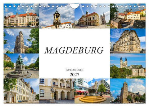 Magdeburg Impressionen (Wandkalender 2027 DIN A4 quer), CALVENDO Monatskalender