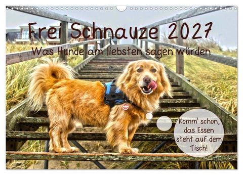 Frei Schnauze 2027. Was Hunde am liebsten sagen würden (Wandkalender 2027 DIN A3 quer), CALVENDO Monatskalender