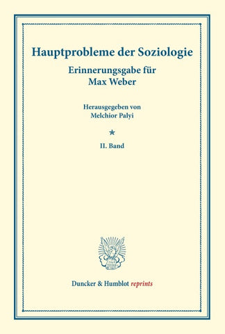 Hauptprobleme der Soziologie