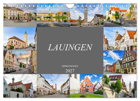 Lauingen Impressionen (Wandkalender 2027 DIN A4 quer), CALVENDO Monatskalender