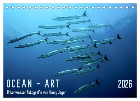 OCEAN - ART (Tischkalender 2026 DIN A5 quer), CALVENDO Monatskalender