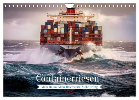 Containerriesen (Wandkalender 2027 DIN A4 quer), CALVENDO Monatskalender