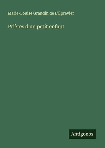 Prières d'un petit enfant