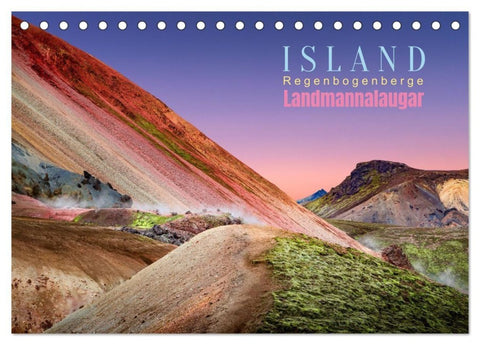 Island, Landmannalaugar: Regenbogenberge (Tischkalender 2027 DIN A5 quer), CALVENDO Monatskalender