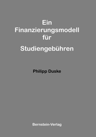 Ein Finanzierungsmodell für Studiengebühren