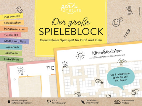 Der große Spieleblock. Spielspaß für Groß und Klein