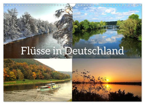 Flüsse in Deutschland (Wandkalender 2027 DIN A3 quer), CALVENDO Monatskalender