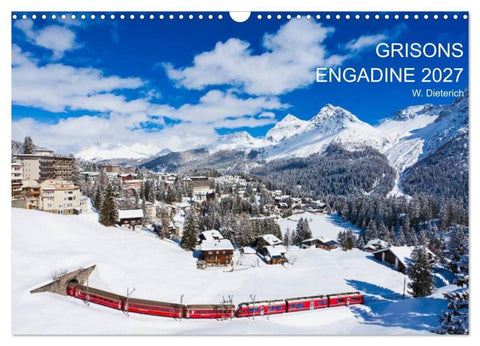 Grisons Engadine 2027 / UK-Version (Wall Calendar 2027 DIN A3 landscape), CALVENDO 12 Month Wall Calendar
