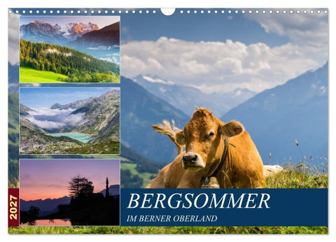 Bergsommer im Berner Oberland (Wandkalender 2027 DIN A3 quer), CALVENDO Monatskalender