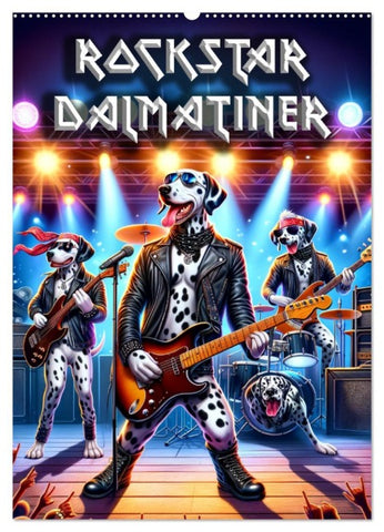 Rockstar Dalmatiner (Wandkalender 2026 DIN A2 hoch), CALVENDO Monatskalender