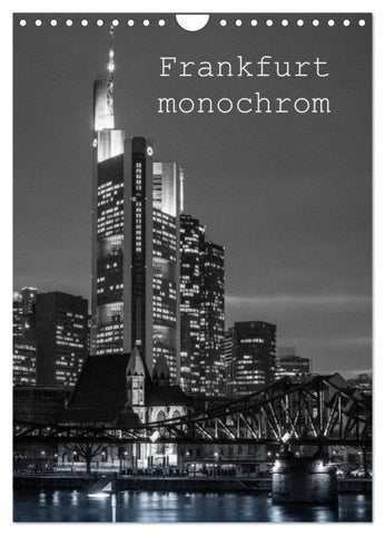Frankfurt monochrom (Wandkalender 2026 DIN A4 hoch), CALVENDO Monatskalender
