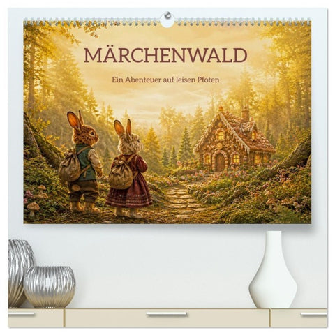 MÄRCHENWALD - Ein Abenteuer auf leisen Pfoten (hochwertiger Premium Wandkalender 2027 DIN A2 quer), Kunstdruck in Hochglanz