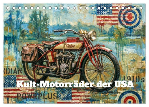 Kult-Motorräder der USA (Tischkalender 2027 DIN A5 quer), CALVENDO Monatskalender