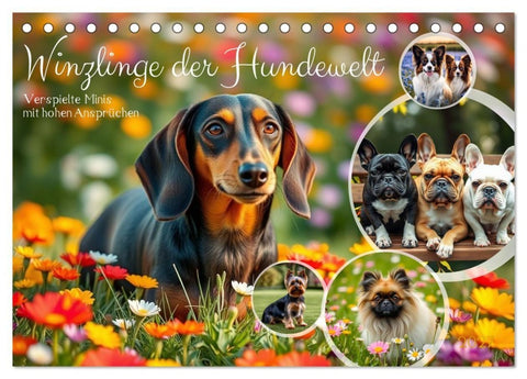 Winzlinge der Hundewelt (Tischkalender 2027 DIN A5 quer), CALVENDO Monatskalender
