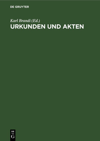 Urkunden und Akten
