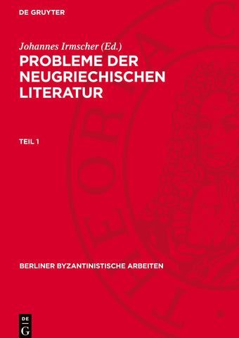 Probleme der neugriechischen Literatur