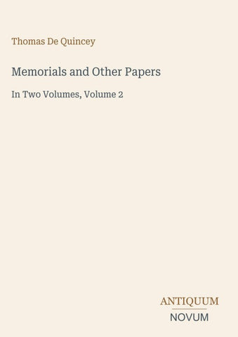 Memorials and Other Papers