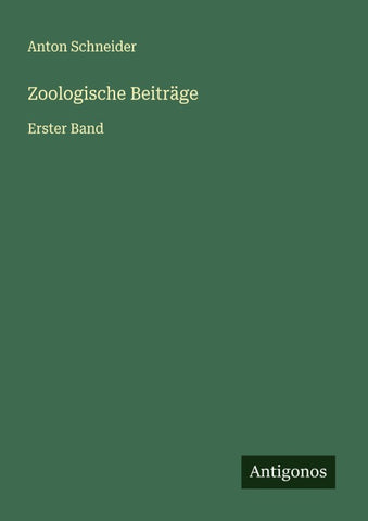 Zoologische Beiträge