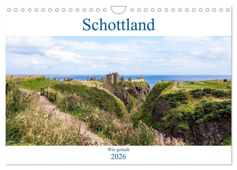 Schottland - Wie gemalt (Wandkalender 2026 DIN A4 quer), CALVENDO Monatskalender