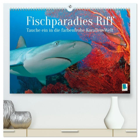 Fischparadies Riff (hochwertiger Premium Wandkalender 2027 DIN A2 quer), Kunstdruck in Hochglanz