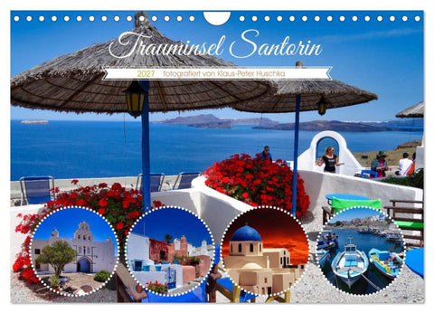 Trauminsel Santorin (Wandkalender 2027 DIN A4 quer), CALVENDO Monatskalender